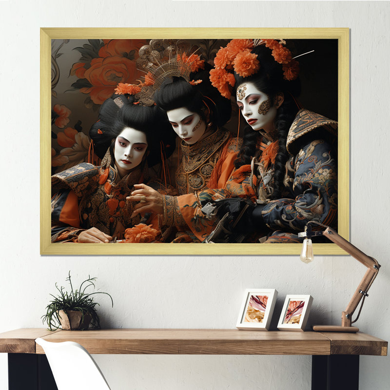 Art japonais du Japon, théâtre de kabaki II - Japon, décoration murale, H 12 po x l 20 po x P 1 po