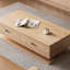 Table basse en bois avec tiroirs double-face