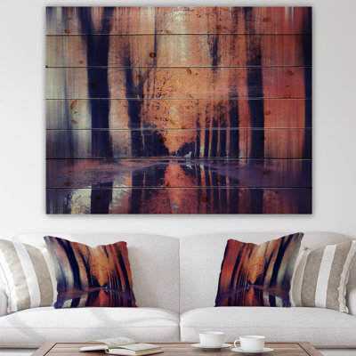 " Autumn Colored Forest Treescape II " Painting Print