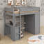 Lit mezzanine simple avec placards et bureau