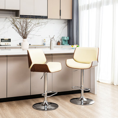 Aanyla Swivel Adjustable Height Bar Stool