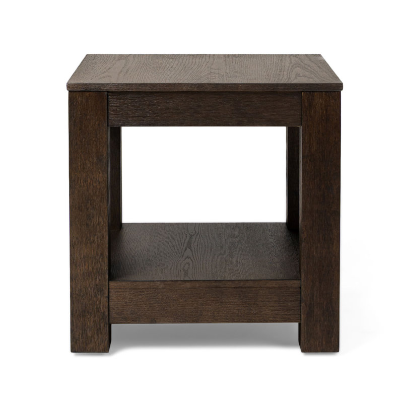 Maven Lane Paulo Wooden Side Table, Weathered Brown