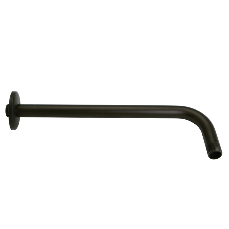 Kingston Brass Claremont 12-Inch J-Shaped Rain Drop Shower Arm with Round Flange, Oil Rubbed Bronze