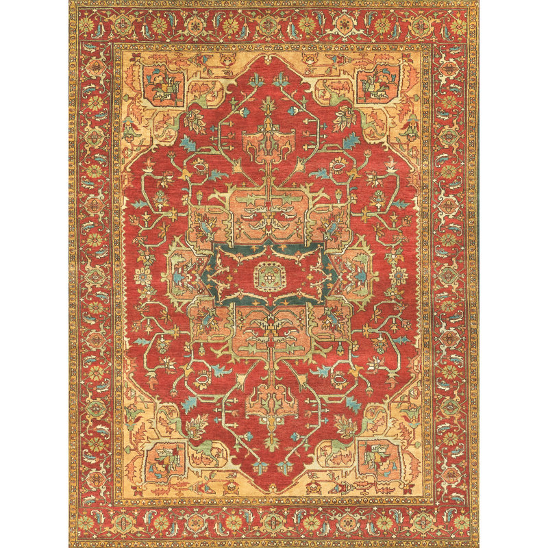 Antique Weave Serapi Wool Oriental Area Rug, Rectangle 12' x 17'6"