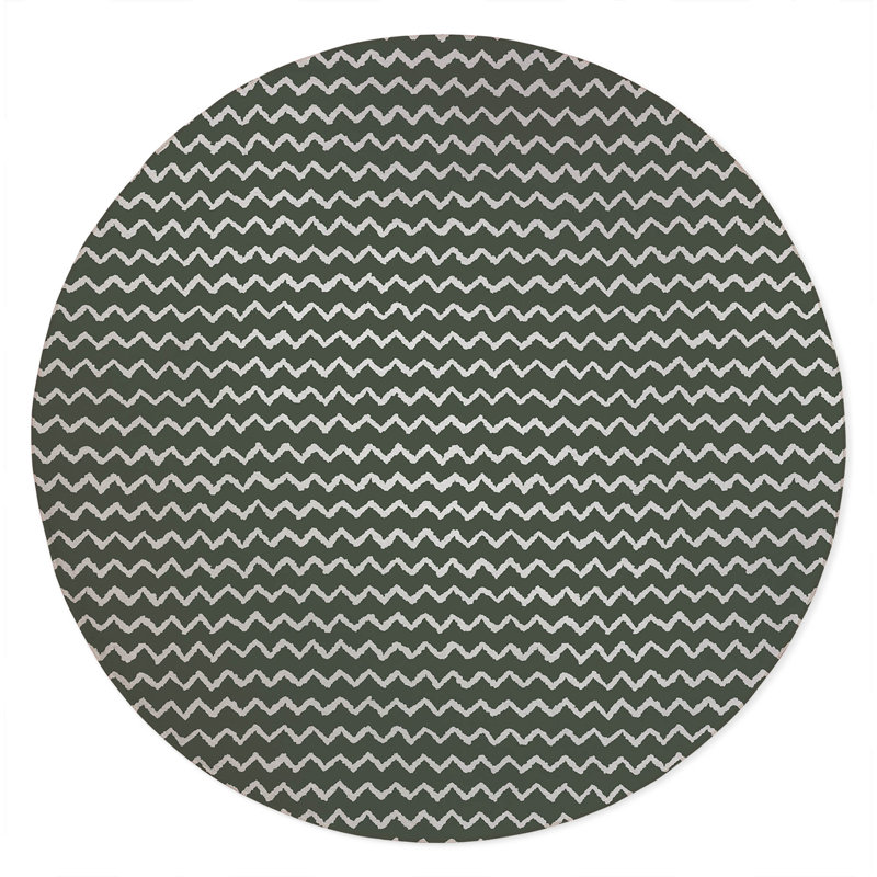 Tapis d'extérieur à motif de chevrons antidérapant, Rond 5 pi