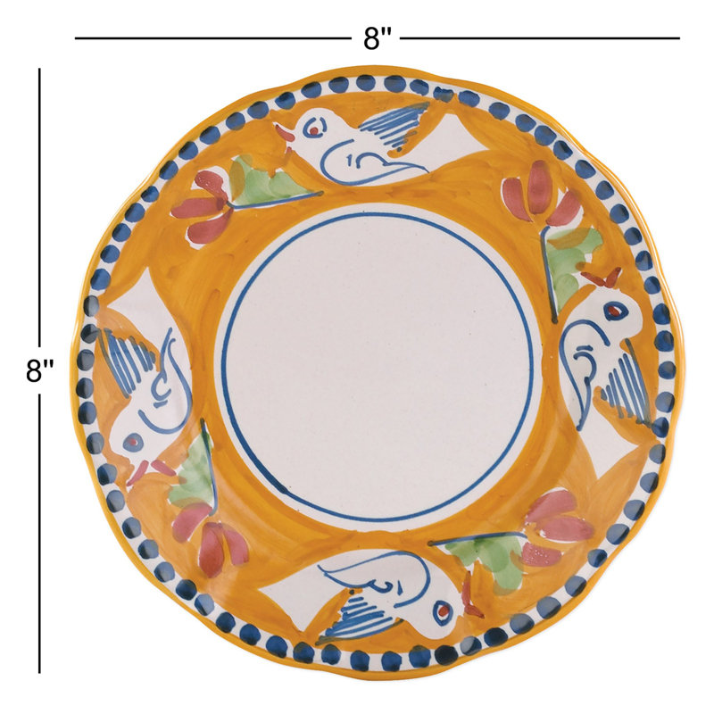 Campagna Handmade Terra Cotta Salad/Dessert Plate