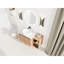 Meuble-lavabo de salle de bain 42 po avec lavabo d'art en céramique, 1 tablette de rangement, 2 portes à fermeture en douceur, contreplaqué - moderne