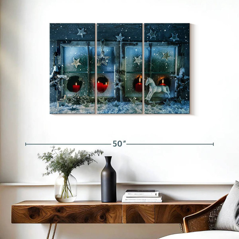White Christmas Window, 24" H x 38" W