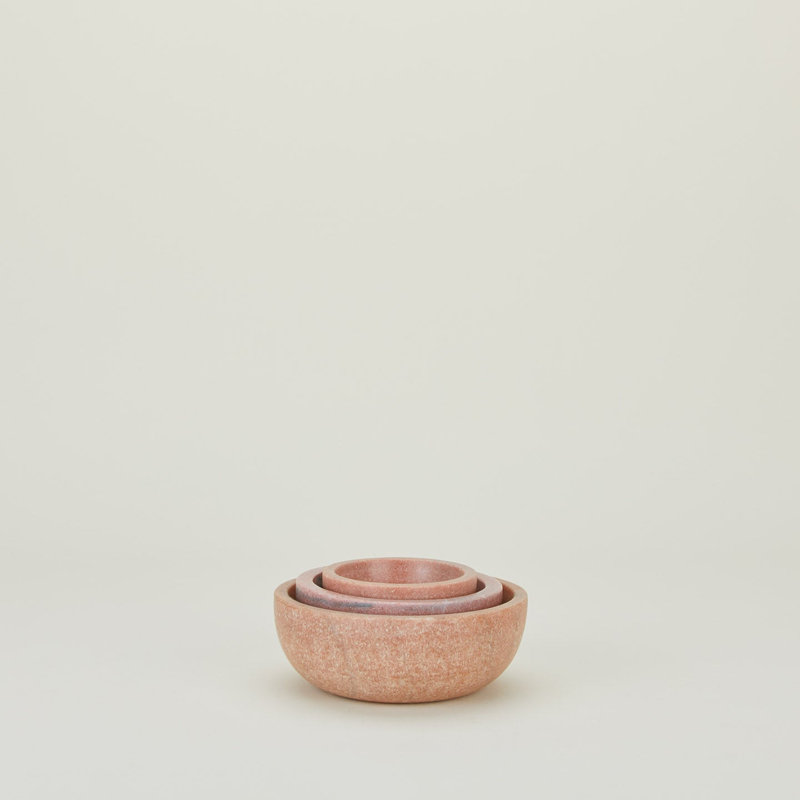 Simple Marble Decorative Bowl, 2" H x 5" W x 5" D, Pink
