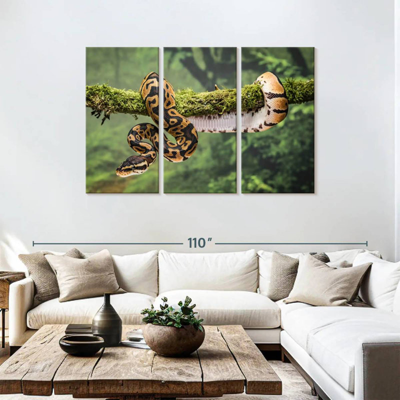 Brampt Python On Branch, 48" H x 74" W