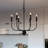 Blanche 6-Light Matte Black Chandelier
