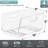 Sorbus 4 Pack Medium Clear Open Front Stackable Kitchen and Fridge Storage Bins