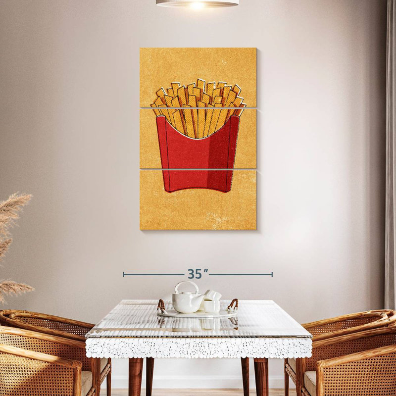 Yarlin Fast Food Fries, 45" H x 28" W