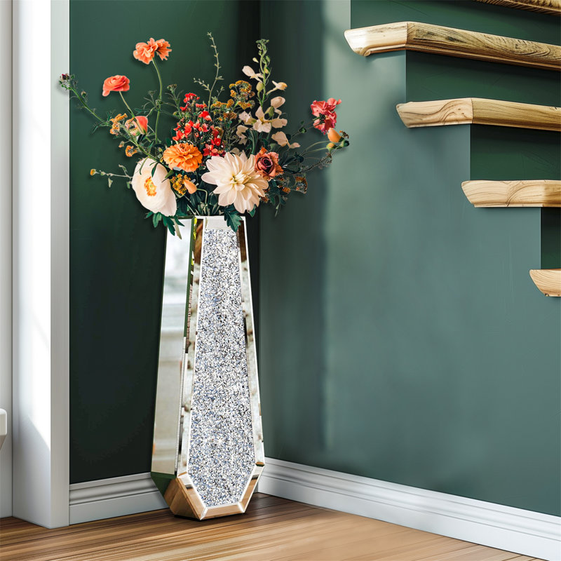 Vase de plancher en verre robuste