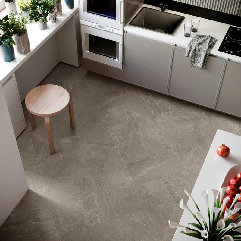 ZenTech 12x24 Matte Porcelain Tile, Greige Beige