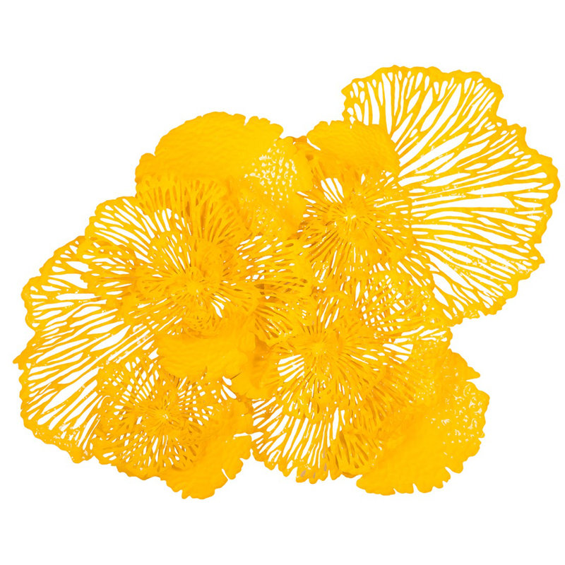 Flower Wall Décor, Yellow