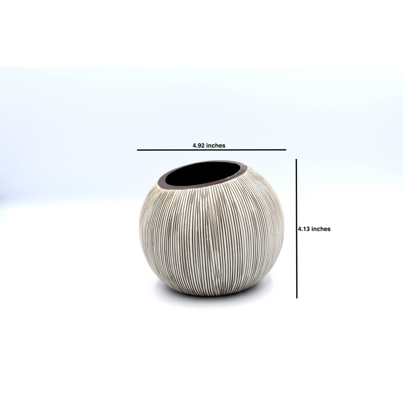 Vase de table Avrit, Brun, H 4,1 po x l 4,9 po x P 4,9 po