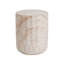Travertine-Patterned Lightweight Concrete Side Table