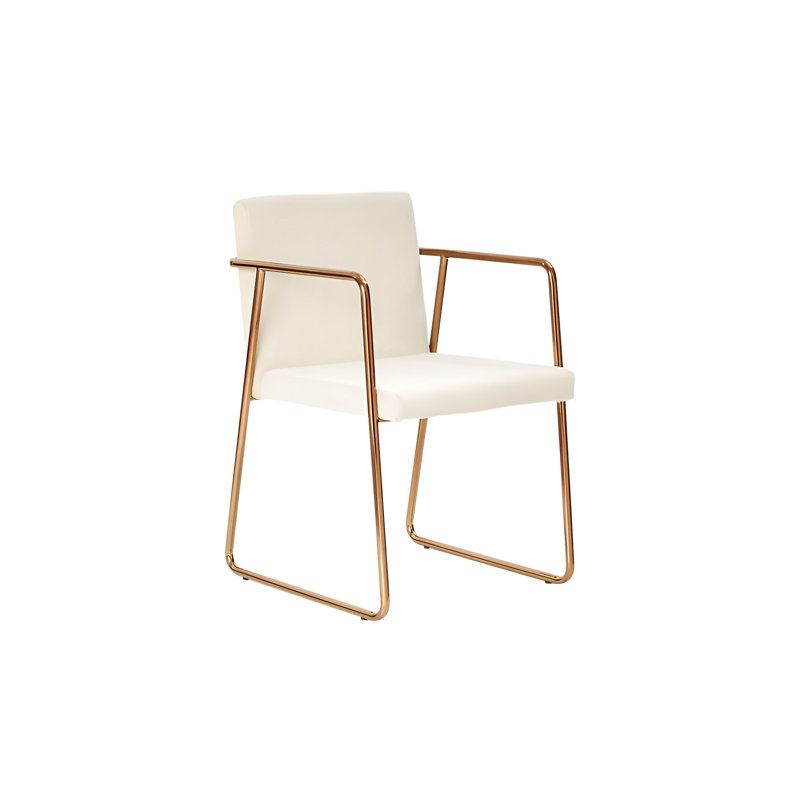 Arvo 37.5cm H Fabric Upholstered Metal Armchair