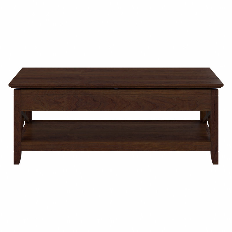 Katia - Table basse à plateau relevable, Cerisier Bing