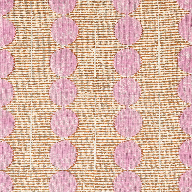 Schumacher x Molly Mahon Sun Rise Hand Block Print Fabric