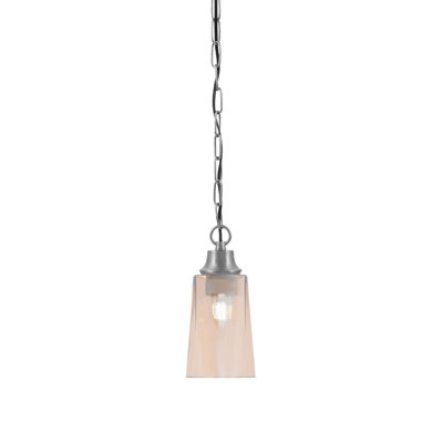 Luminaire suspendu Troy suspendu au fini graphite avec verre dégradé ambre l 4,5 po x H 6,5 po