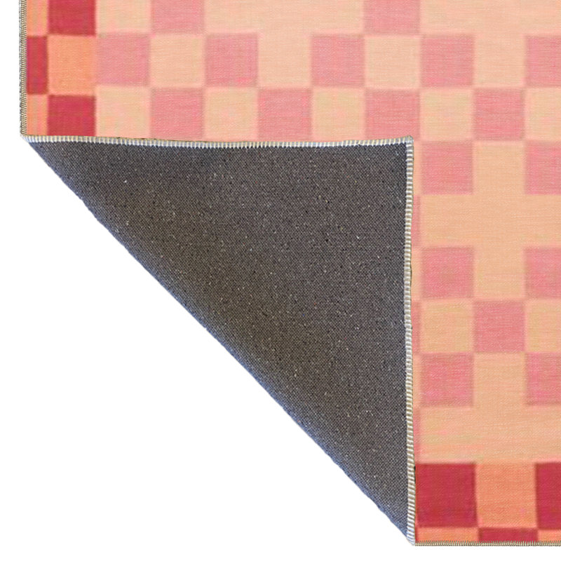 Tapis décoratif multicolore à carreaux et pastel, Rectangle 4 pi 11,06 po x 7 pi 6,55 po