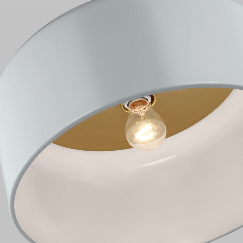 Flush Mount, Matte Gray, 7.75" H x 15.75" W x 15.75" D