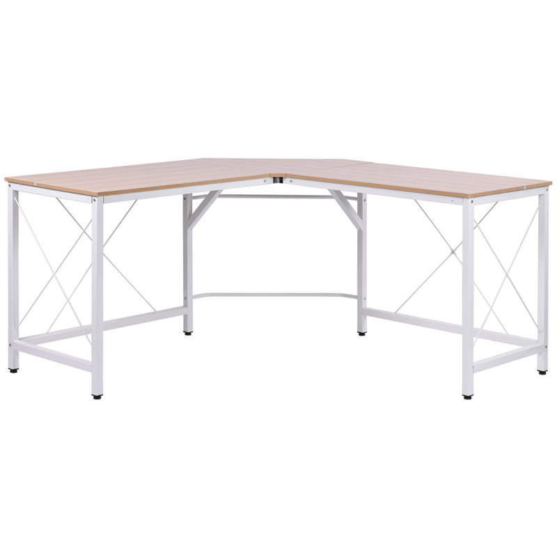 Dinges Corner Executive Desk, Oak/White