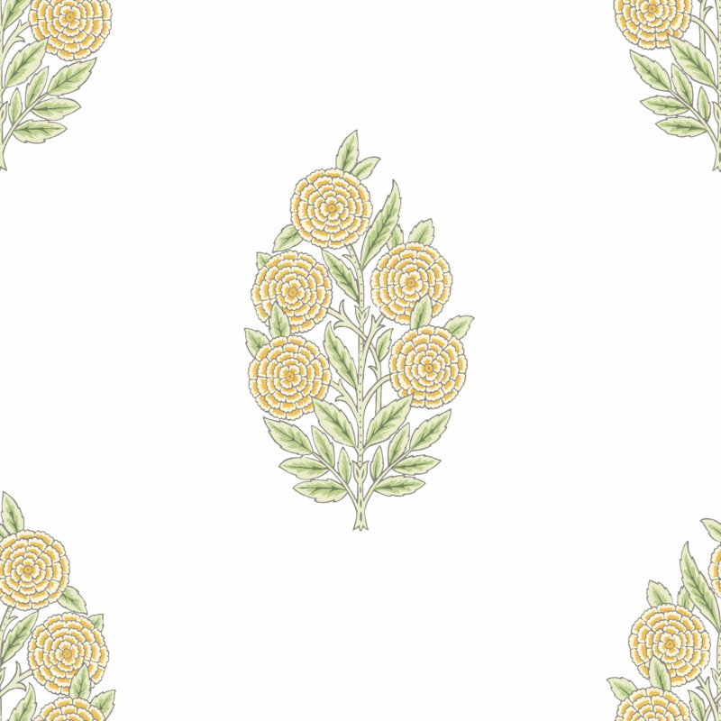 Peel & Stick Floral Roll, Yellow