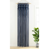 Boho Macrame Textured Cotton Cotton Sheer Curtain Single Panel