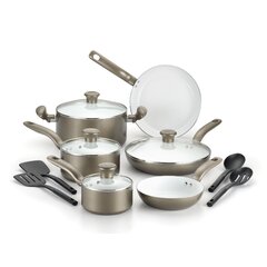 bakken- swiss pots and pans set - 14 piece - non-stick professional home  kitchenware