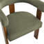 Mamanbai 17.7" Seat Height Modern 3-Leg Chenille Dining Chair with Walnut Frame & Wraparound Back-1443654259-1443654540