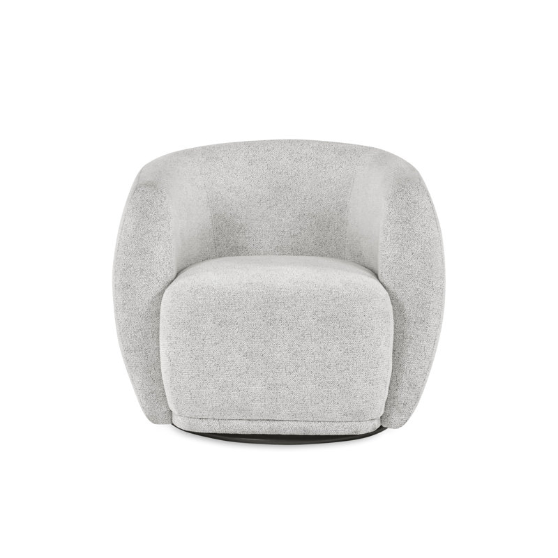 Upholstered Swivel Armchair, Cream
