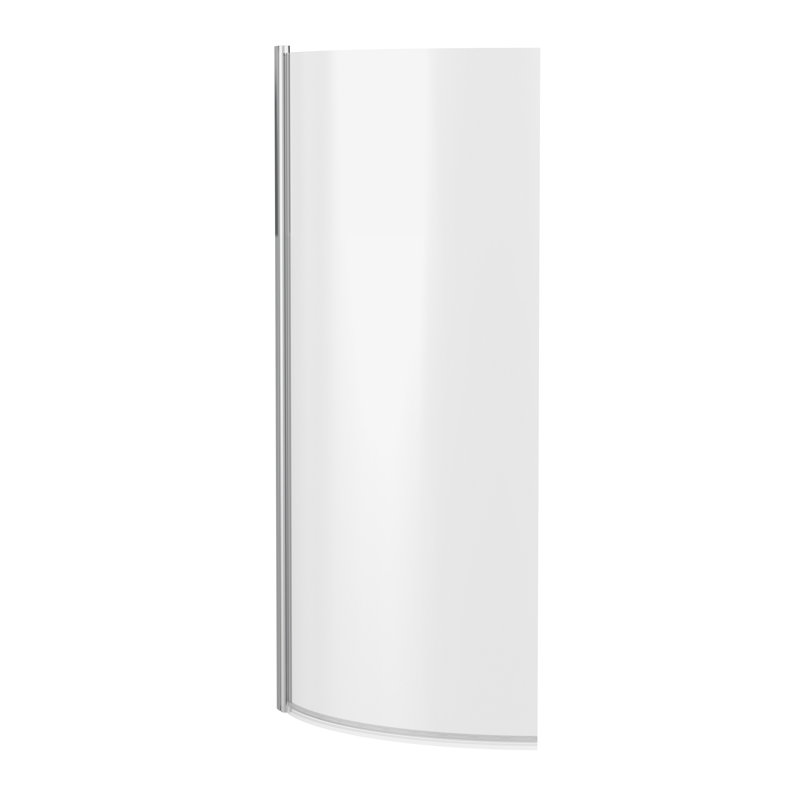 Pacific 720mm W x 1435mm H Hinged Semi-Frameless Tub Door with Clear Glass, None