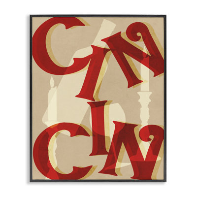 Cin Cin Wine & Candles Framed Giclee, design by Lil' Rue