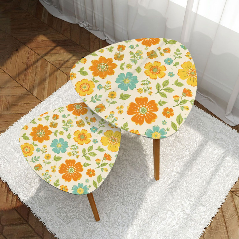 Ensemble de 2 tables basses gigognes Triangle