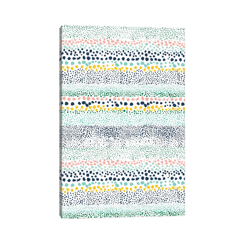 Little Textured Dots White by Ninola Design - Wrapped Canvas Gallery-Wrapped Canvas Giclée, 20.32 cm H x 30.48 cm W