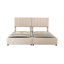 Beige Upholstered King Size Bed With Versatile Storage Space Generous Capacity