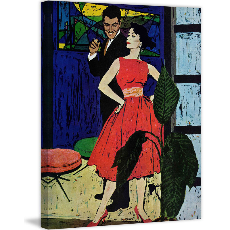 Reproduction d'appât de mariage sur toile tendue, H 39 po x l 30 po