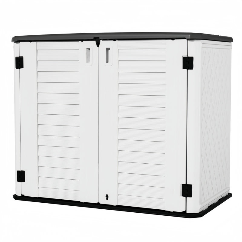 Armoire de rangement d'extérieur en résine Yardgrace, Blanc