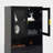 Modern Tempered Glass Door Tall Storage Bookcase with adjustable board-101050789