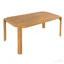 Table de salle à manger d'extérieur en bois d'acacia Kaja, finition teck avec conception à lattes