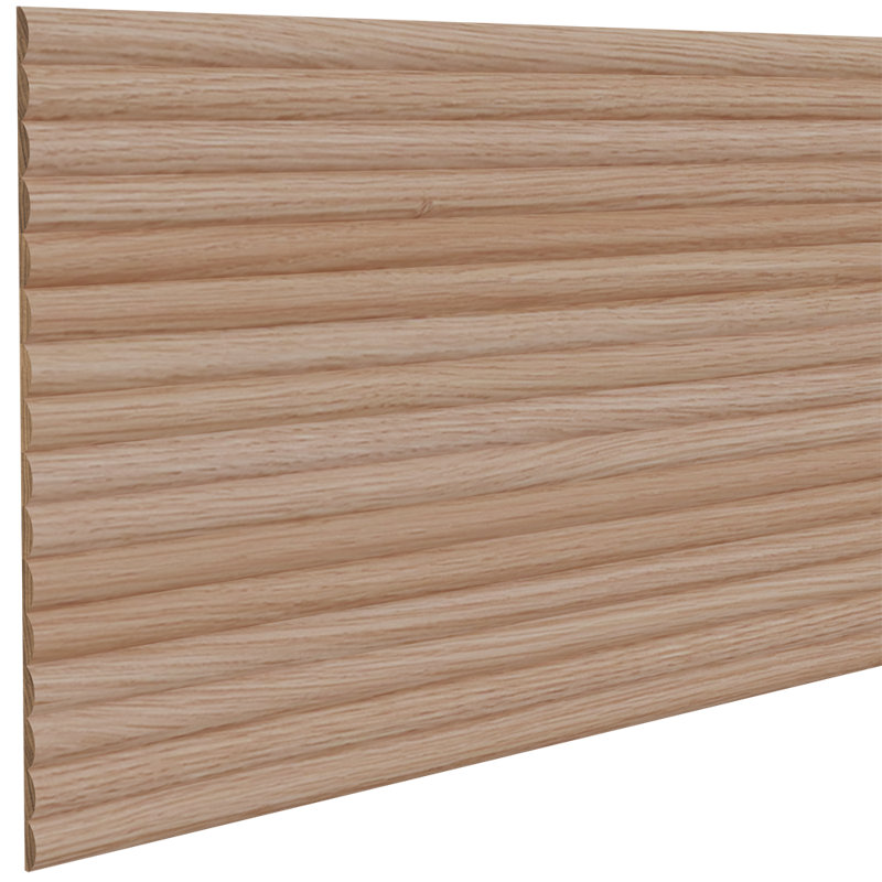 Natural Red Oak Single Bead Tambour Panel 12"W x 48"L