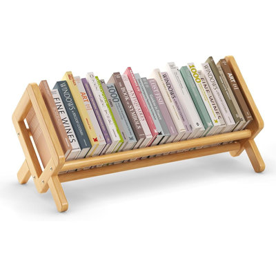 Premium Tilting Desktop Bookshelf, Wood Desk Bookshelf, Retro Book Rack Shelf Organizer, Stable Bookshelves Storage, Tabletop Bookcase, Large Textbook Storage For Cds/magazine/books Display