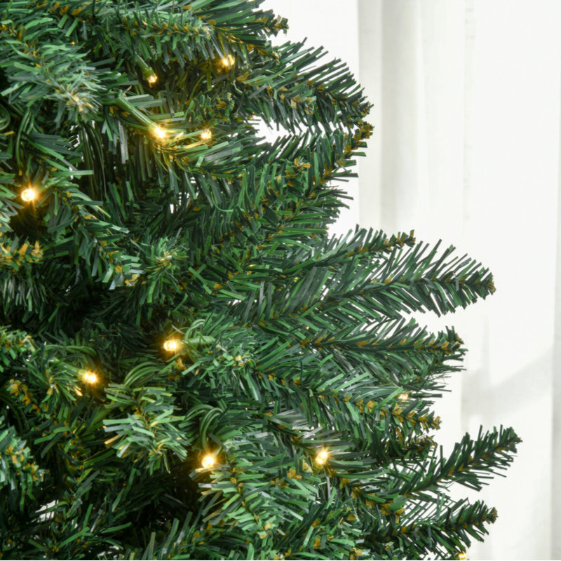 7Ft Pre-Lit Full Douglas Fir Artificial Christmas Tree With Realistic Branches, 700 Warm White LED Lights And 2154 Tips
