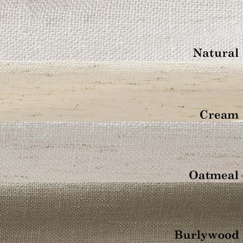 Linen Back Tab Curtains,Light Filtering Curtain, Thick Linen Textured Semi Sheer Drapes(Set of 2,With Hooks), 52" W x 96" L