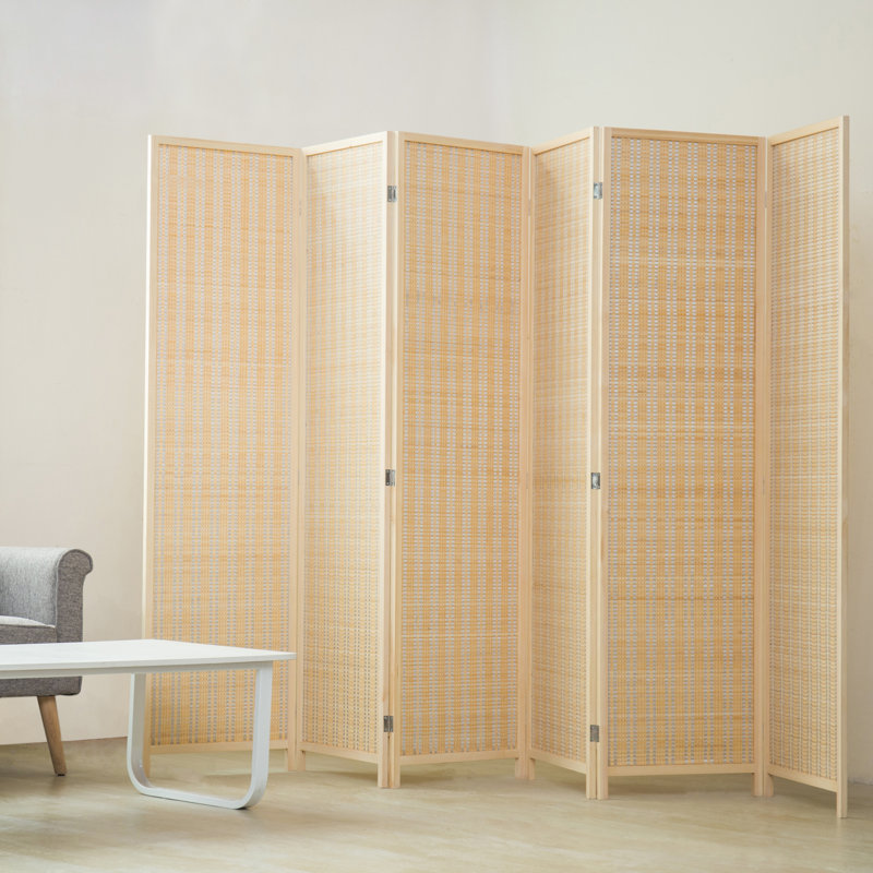 Solid Wood Room Divider, 6, 180.1Cm H x 300Cm W x 1.8Cm D