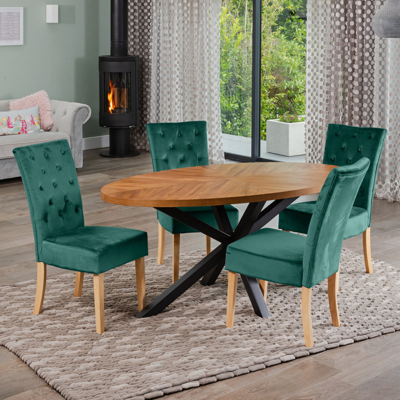 Soderquist 4 - Person Dining Set, Green