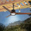 Harlow 52" Modern Black Wet-Rated Outdoor Waterproof Plug-in Ceiling Fan with Light, 6-Speed Reversible DC Motor & Remote
